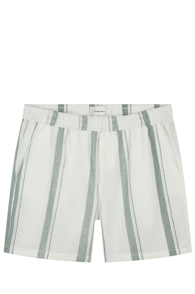 CUBAN STRIPED SHORTS 25010518 45 OFF WHITE